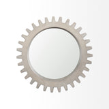 Sundance Cog 26" Round Grey Wood Frame Mirror from Mercana - Luna Furniture