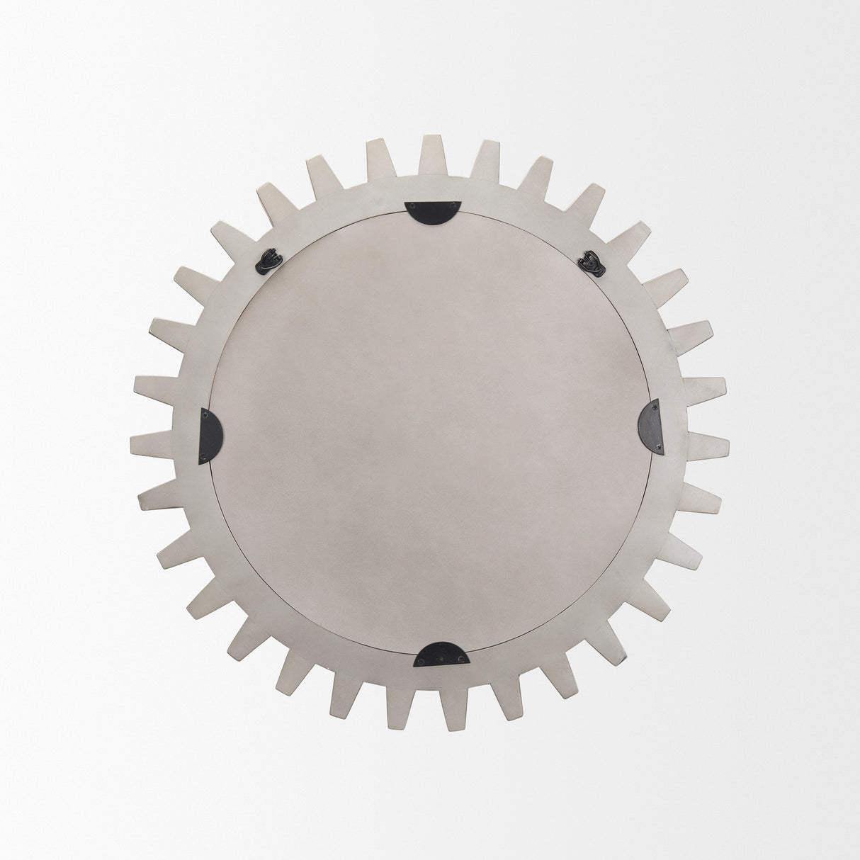 Sundance Cog 26" Round Grey Wood Frame Mirror from Mercana - Luna Furniture