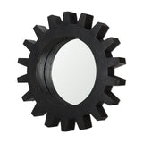 Sundance Cog 17" Round Black Wood Frame Mirror from Mercana - Luna Furniture