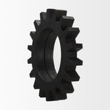 Sundance Cog 17" Round Black Wood Frame Mirror from Mercana - Luna Furniture