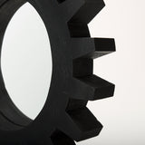 Sundance Cog 17" Round Black Wood Frame Mirror from Mercana - Luna Furniture