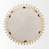 Cog Mirror 35" Round Natural Wood Frame Mirror from Mercana - Luna Furniture