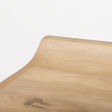 Givens 25.8"H Seat Height Brown Wood W/Silver Metal Frame Counterstool from Mercana - Luna Furniture