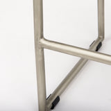 Givens 25.8"H Seat Height Brown Wood W/Silver Metal Frame Counterstool from Mercana - Luna Furniture