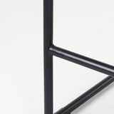 Givens 25.8"H Seat Height Natural Wood W/Black Metal Counter Stool from Mercana - Luna Furniture
