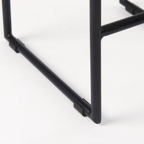 Givens 25.8"H Seat Height Natural Wood W/Black Metal Counter Stool from Mercana - Luna Furniture