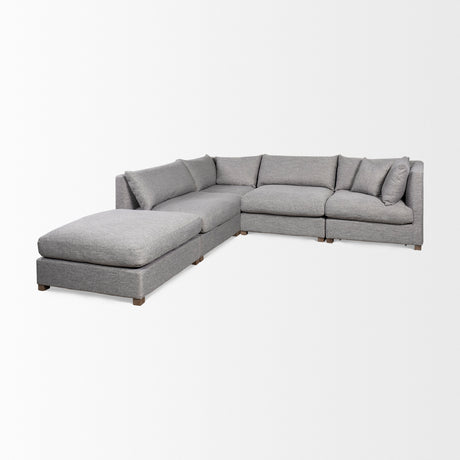 Valence 37.8L x 38.6W x 28.3H Castlerock Gray Corner Sectional Piece from Mercana - Luna Furniture