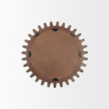 Cog Mirror 26" Round Brown Wood Frame Mirror from Mercana - Luna Furniture