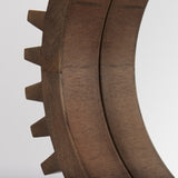 Cog Mirror 26" Round Brown Wood Frame Mirror from Mercana - Luna Furniture
