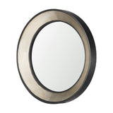 Ovallas 22" Round Champagne Wood Frame Mirror from Mercana - Luna Furniture