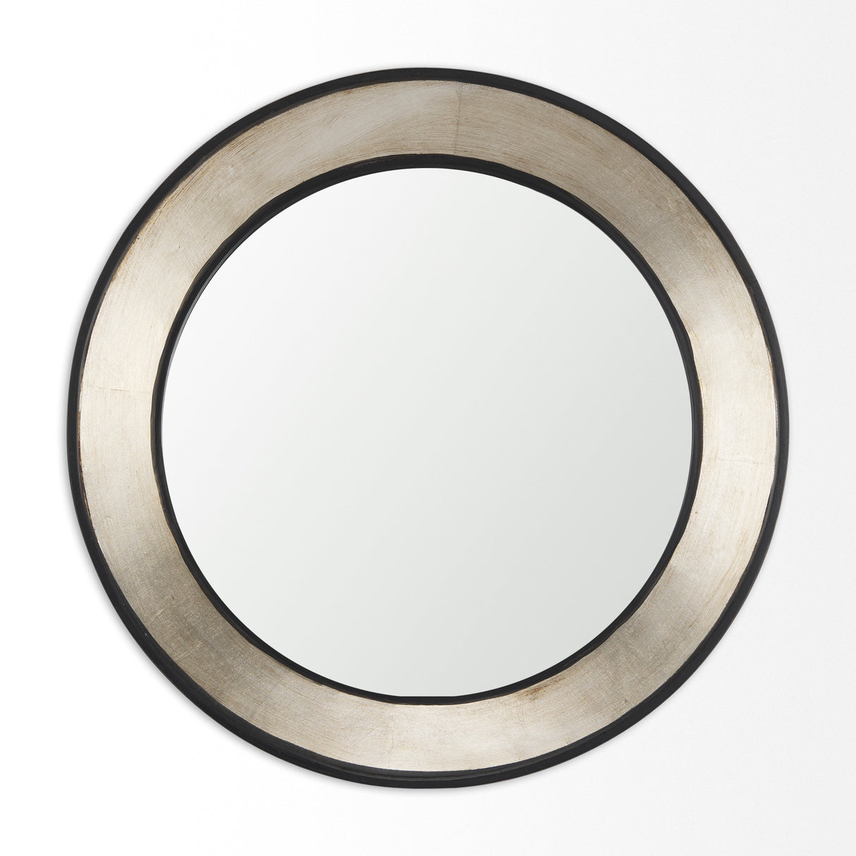 Ovallas 22" Round Champagne Wood Frame Mirror from Mercana - Luna Furniture
