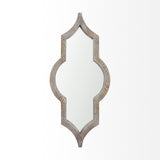 Tamanar 15.0 x 3.0 x 34.1 Light Brown Wood Frame Wall Mirror from Mercana - Luna Furniture