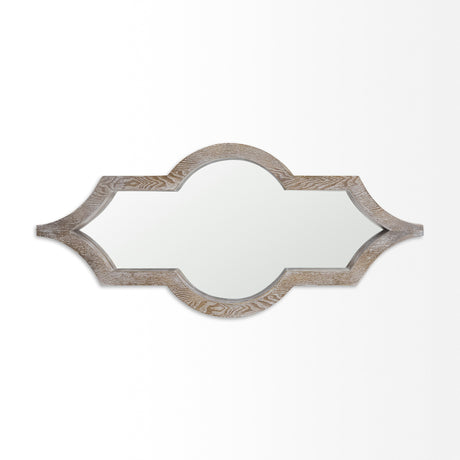 Tamanar 15.0 x 3.0 x 34.1 Light Brown Wood Frame Wall Mirror from Mercana - Luna Furniture