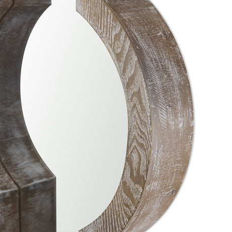 Tamanar 15.0 x 3.0 x 34.1 Light Brown Wood Frame Wall Mirror from Mercana - Luna Furniture