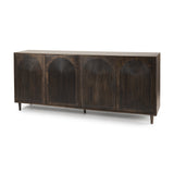 Tucker Dark Brown w/ Carved Arch Pattern 4 Door Sideboard from Mercana - Luna Furniture