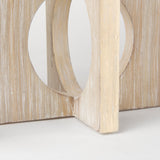 Cambie 29.0L x 6.0W x 9.0H Natural Wood W/Black Metal Candle Holders from Mercana - Luna Furniture