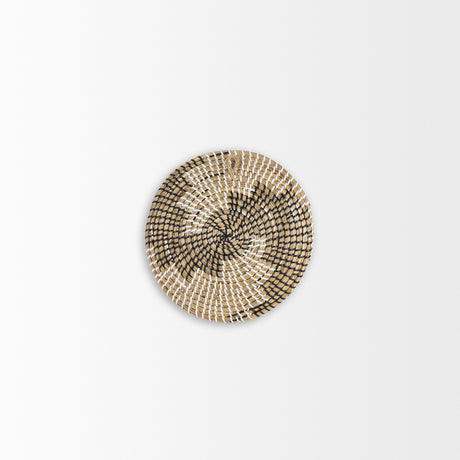 Luna 12.0L x 12.0W x 2.0H Light Brown Seagrass Round Wall Hanging Plate from Mercana - Luna Furniture
