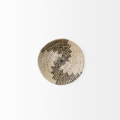 Luna 12.0L x 12.0W x 2.0H Light Brown Seagrass Round Wall Hanging Plate from Mercana - Luna Furniture