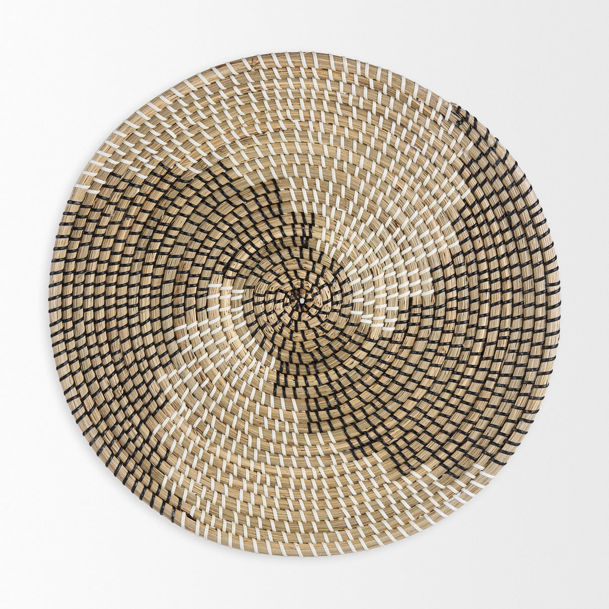 Luna 18.0L x 18.0W x 3.0H Large Light Brown Seagrass Round Wall Hanging Plate from Mercana - Luna Furniture