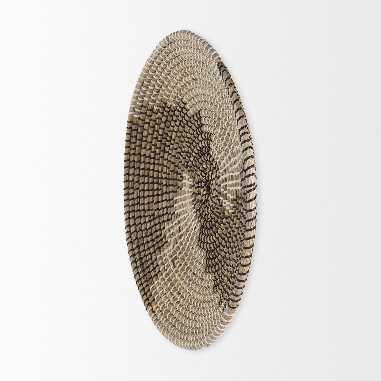 Luna 18.0L x 18.0W x 3.0H Large Light Brown Seagrass Round Wall Hanging Plate from Mercana - Luna Furniture