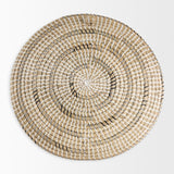 Avel 18.0L x 18.0W x 3.0H Light Brown Seagrass W/Dark Brown String Round Wall Hanging Plate from Mercana - Luna Furniture