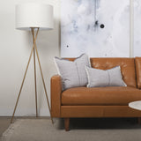 Olaf 88.2L x 37.8W x 35.0H Tan Leather Sofa from Mercana - Luna Furniture