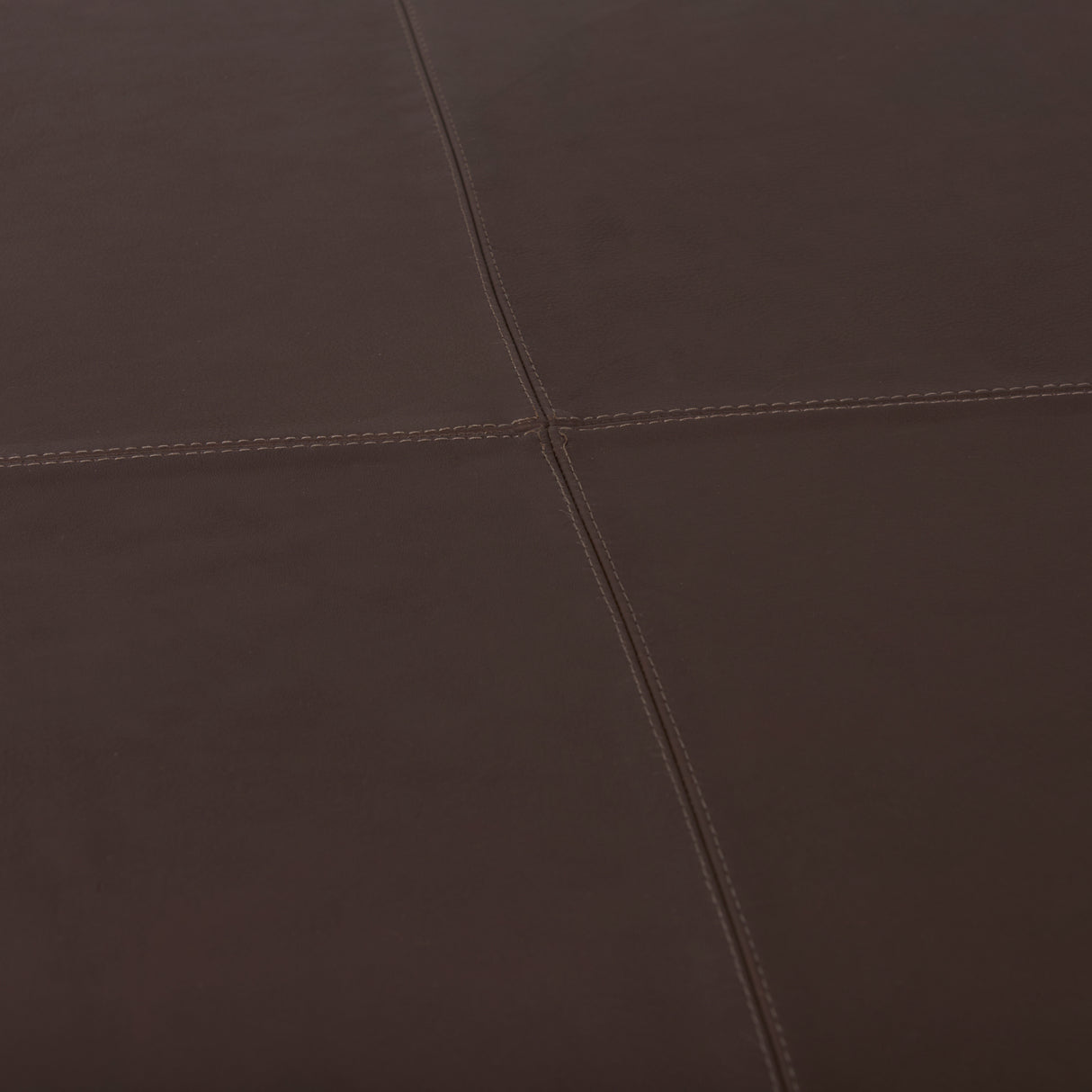 Minara 36L x 36W x 16H Square Dark Brown Leather Wrapped Ottoman from Mercana - Luna Furniture