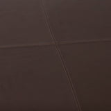 Minara 36L x 36W x 16H Square Dark Brown Leather Wrapped Ottoman from Mercana - Luna Furniture