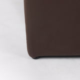 Minara 36L x 36W x 16H Square Dark Brown Leather Wrapped Ottoman from Mercana - Luna Furniture