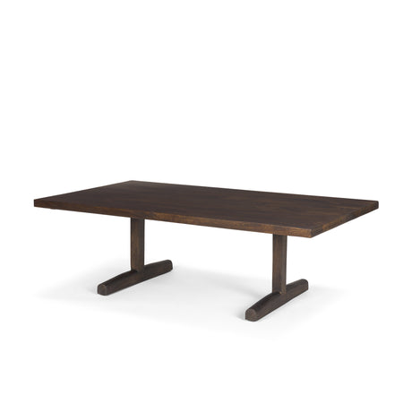 Viktor 55"L Dark Brown Solid Wood Coffee Table from Mercana - Luna Furniture