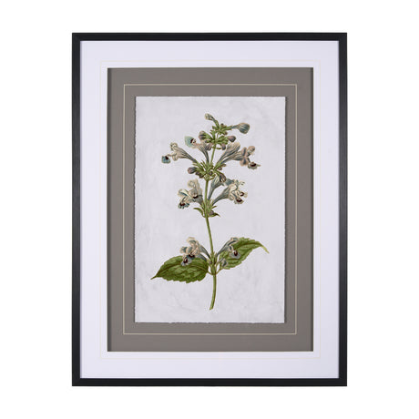 Soft Blue Botanoicals III by Mercana Studio Hand Embellished Framed Art Print Matted under Glass from Mercana - Luna Furniture