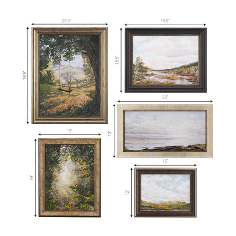 Sea View (Set of 5) by Mercana Studioa Hand Embellished Textured Framed Art Print from Mercana - Luna Furniture