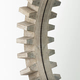 Sprocket Mirror 35" Round Natural Brown Wood Frame Mirror from Mercana - Luna Furniture