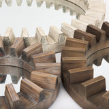 Sprocket Mirror 35" Round Natural Brown Wood Frame Mirror from Mercana - Luna Furniture