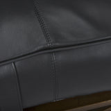 Jessie 55L x 16W Black Leather Seat W/Gold Metal Base Accent Bench from Mercana - Luna Furniture