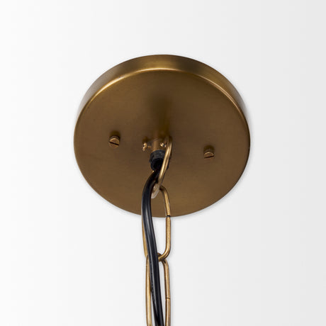 Fenton 18.0L x 18.0W x 23.0H Gold W/Gold Accents Pendant Light from Mercana - Luna Furniture