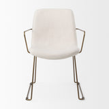 Sawyer Cream Fabric Wrap Gold Metal Frame Dining Chair from Mercana - Luna Furniture