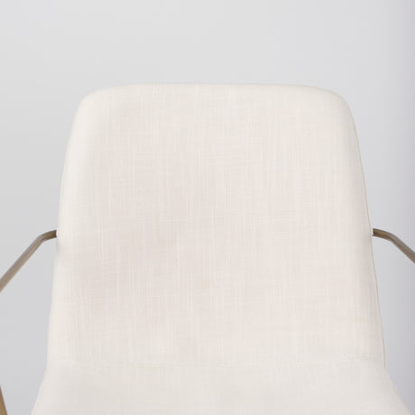 Sawyer Cream Fabric Wrap Gold Metal Frame Dining Chair from Mercana - Luna Furniture