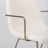 Sawyer Cream Fabric Wrap Gold Metal Frame Dining Chair from Mercana - Luna Furniture