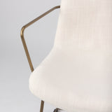Sawyer Cream Fabric Wrap Gold Metal Frame Dining Chair from Mercana - Luna Furniture