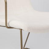 Sawyer Cream Fabric Wrap Gold Metal Frame Dining Chair from Mercana - Luna Furniture