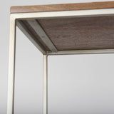 Morris III 47.25 X 15 X 75.5 Brown Wood and Silver Metal Frame 6 Shelf Shelving Unit from Mercana - Luna Furniture