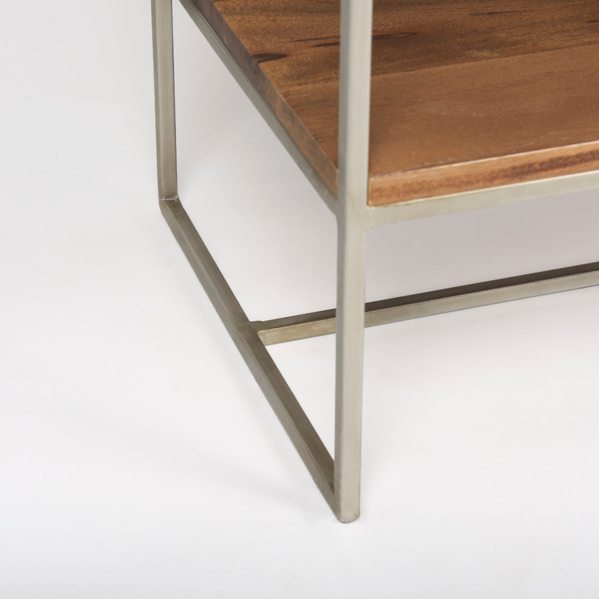 Morris III 47.25 X 15 X 75.5 Brown Wood and Silver Metal Frame 6 Shelf Shelving Unit from Mercana - Luna Furniture