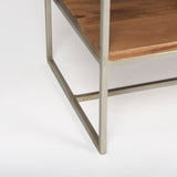 Morris III 47.25 X 15 X 75.5 Brown Wood and Silver Metal Frame 6 Shelf Shelving Unit from Mercana - Luna Furniture
