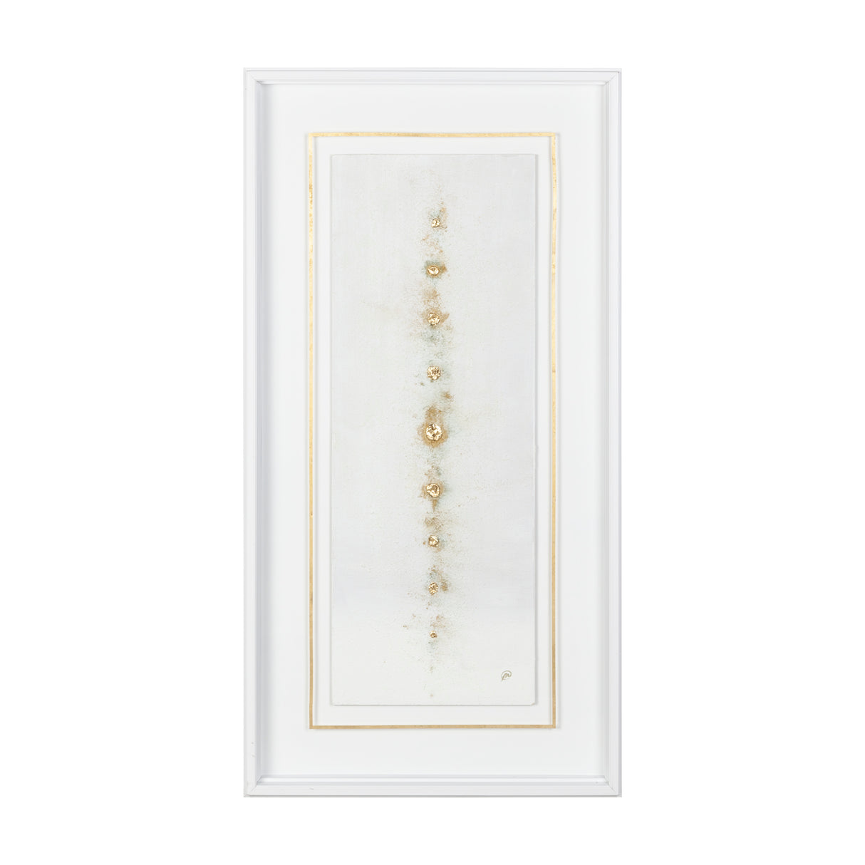 Dots I-Gold by Studio M a handmade Original Framed Artwork under Glass from Mercana - Luna Furniture