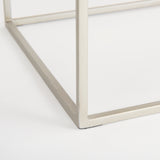 Morris I 63L x 15W x 31H Brown Wood w/ Silver Metal Frame 2 Drawer Console Table from Mercana - Luna Furniture