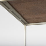 Morris II 19.75 x 15 x 72.5 Brown Wood and Silver Metal Frame 4 Shelf Shelving Unit from Mercana - Luna Furniture