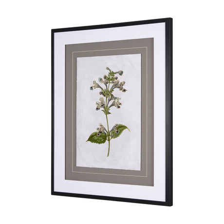 Soft Blue Botanoicals III by Mercana Studio Hand Embellished Framed Art Print Matted under Glass from Mercana - Luna Furniture