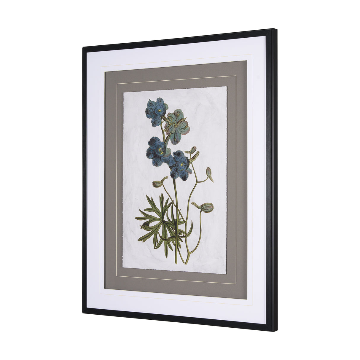Soft Blue Botanoicals V by Mercana Studio Hand Embellished Framed Art Print Matted under Glass from Mercana - Luna Furniture