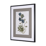Soft Blue Botanoicals V by Mercana Studio Hand Embellished Framed Art Print Matted under Glass from Mercana - Luna Furniture